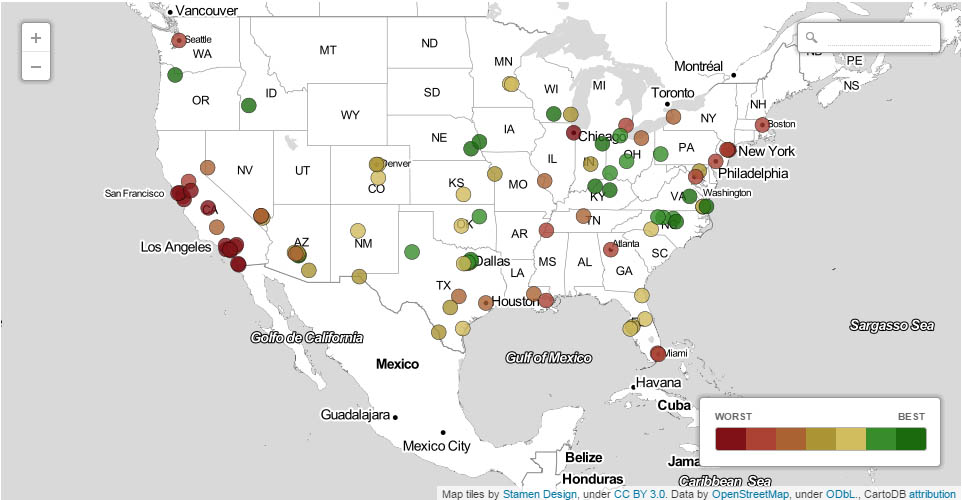 cost living map money live